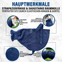 Hundebademantel mit Namen