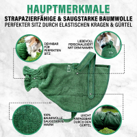 Hundebademantel mit Namen