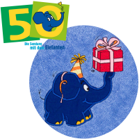 Kapuzenhandtuch Elefant Geburtstag, 100x100