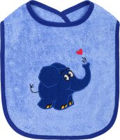 Lätzchen Elefant Herz, blau