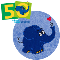 Lätzchen Elefant Herz, blau