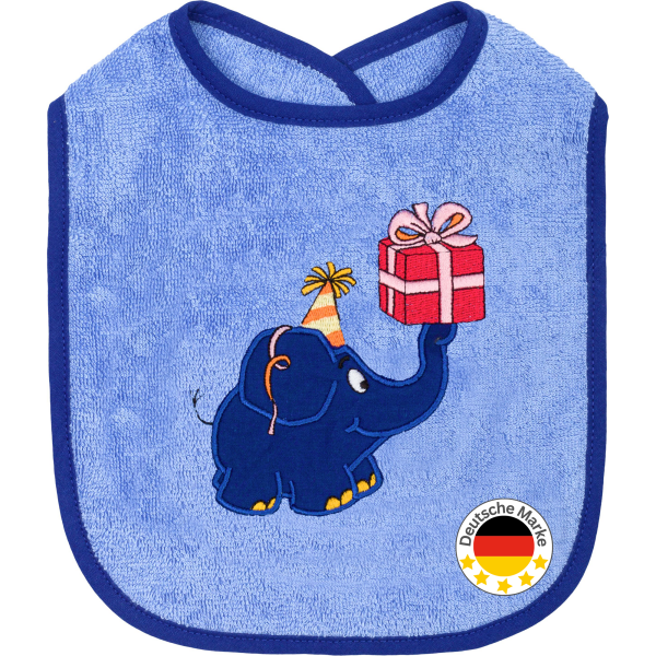 Lätzchen Elefant Geschenk, blau