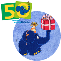 L&auml;tzchen Elefant Geschenk, blau