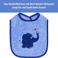 Lätzchen Elefant Geschenk, blau