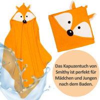Kapuzenhandtuch Fuchs orange, 100 x 100