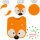 Lätzchen Fuchs orange, 24 x 24
