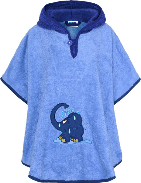 Badeponcho Blauer Elefant