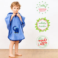 Badeponcho Blauer Elefant