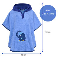 Badeponcho Blauer Elefant
