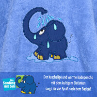 Badeponcho Blauer Elefant