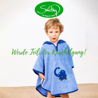 Badeponcho Blauer Elefant