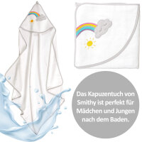 Kapuzenhandtuch Wolke, weiss, 100 x 100