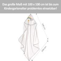 Kapuzenhandtuch Wolke, weiss, 100 x 100