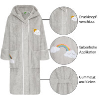 Bademantel Wolke, grau 86/92