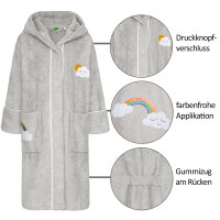Bademantel Wolke, grau 128