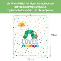 Decke Raupe Nimmersatt Dots, 75 x 90