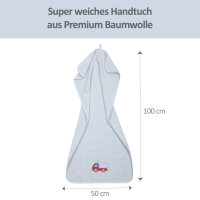 Handtuch Laster, blau, 50 x 100 cm