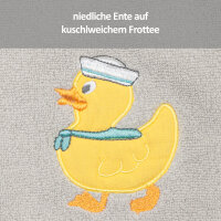 Handtuch Ente, hellgrau, 50 x 100 cm