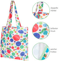 Tote Bag Raupe Nimmersatt Druck, 40 x 38