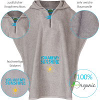 Badeponcho Sunshine grau