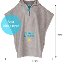 Badeponcho Sunshine grau