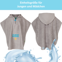 Badeponcho Sunshine grau