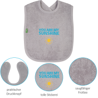 Lätzchen "sunshine", grau