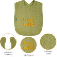 Lätzchen "wild frech", moos