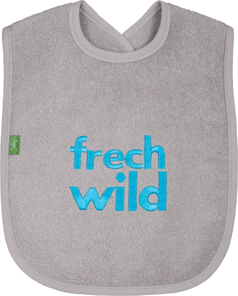 Lätzchen "wild & frech", grau