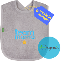 Lätzchen "team mama", grau