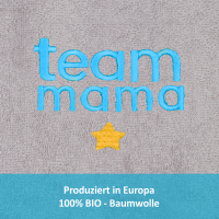 Lätzchen "team mama", grau