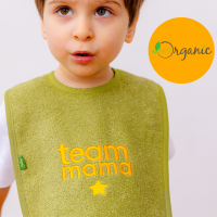 Lätzchen "team mama", grau