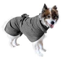Hundebademantel grau